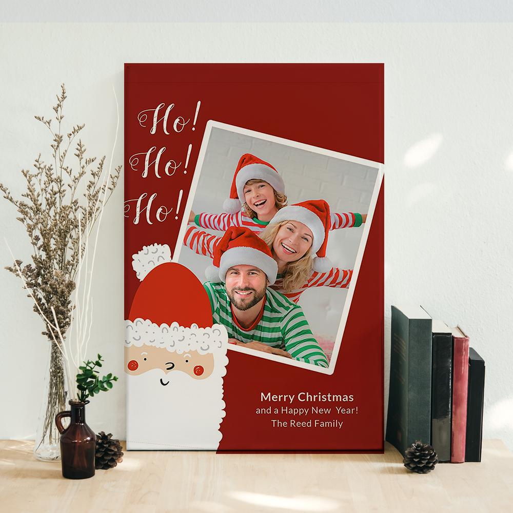 ViticStore™ Ho Ho Ho, Personalize Family Picture- Christmas canvas for decor, family gift, home decor, christmas gift