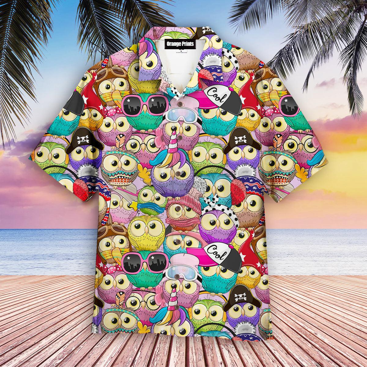 Owl Multicolor Amazing Hawaii Shirt For Men Women Ha61566