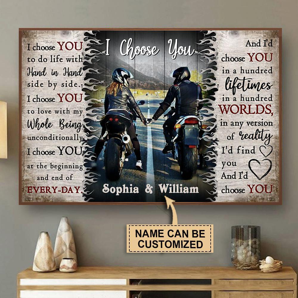 Aeticon Gifts Personalized Motor I Choose You Pallet Canvas Mom Dad Gift Home Decor