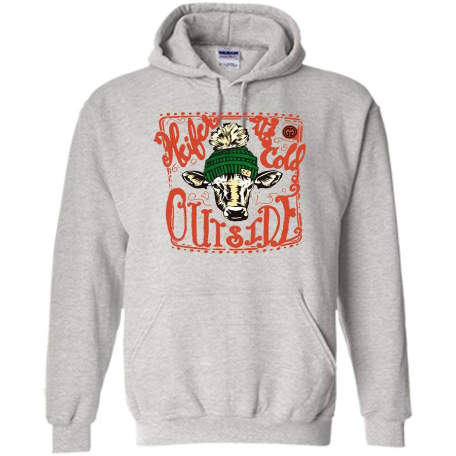 Heifer It’s Cold Out Side, Christmas Gift – Gildan Heavy Blend Hoodie