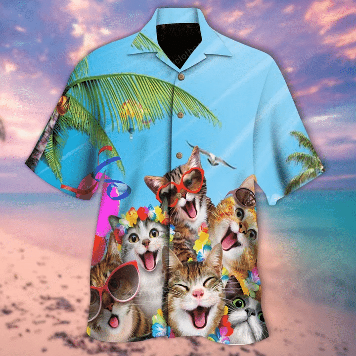 Cats Summer Beach Hawaii Shirt Unisex Adult Ha105847