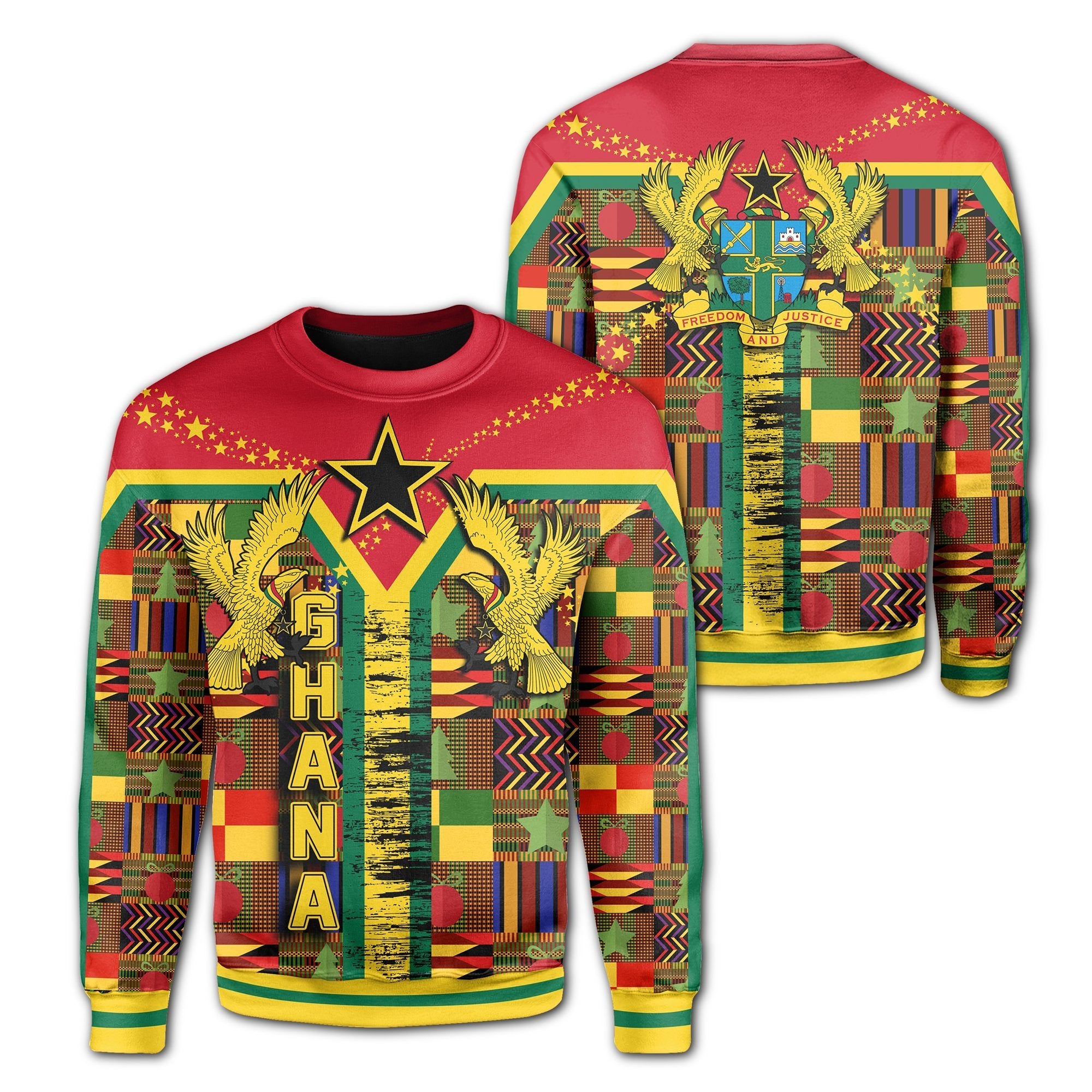 Greek Life Sweatshirt – Ghana Pattern Kente Christmas Sweatshirt