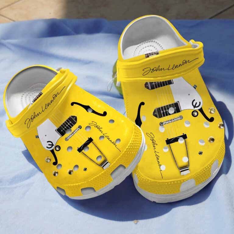 Yellow Guitar Clogs Shoes Gifts For Birthday Thanksgiving Christmas