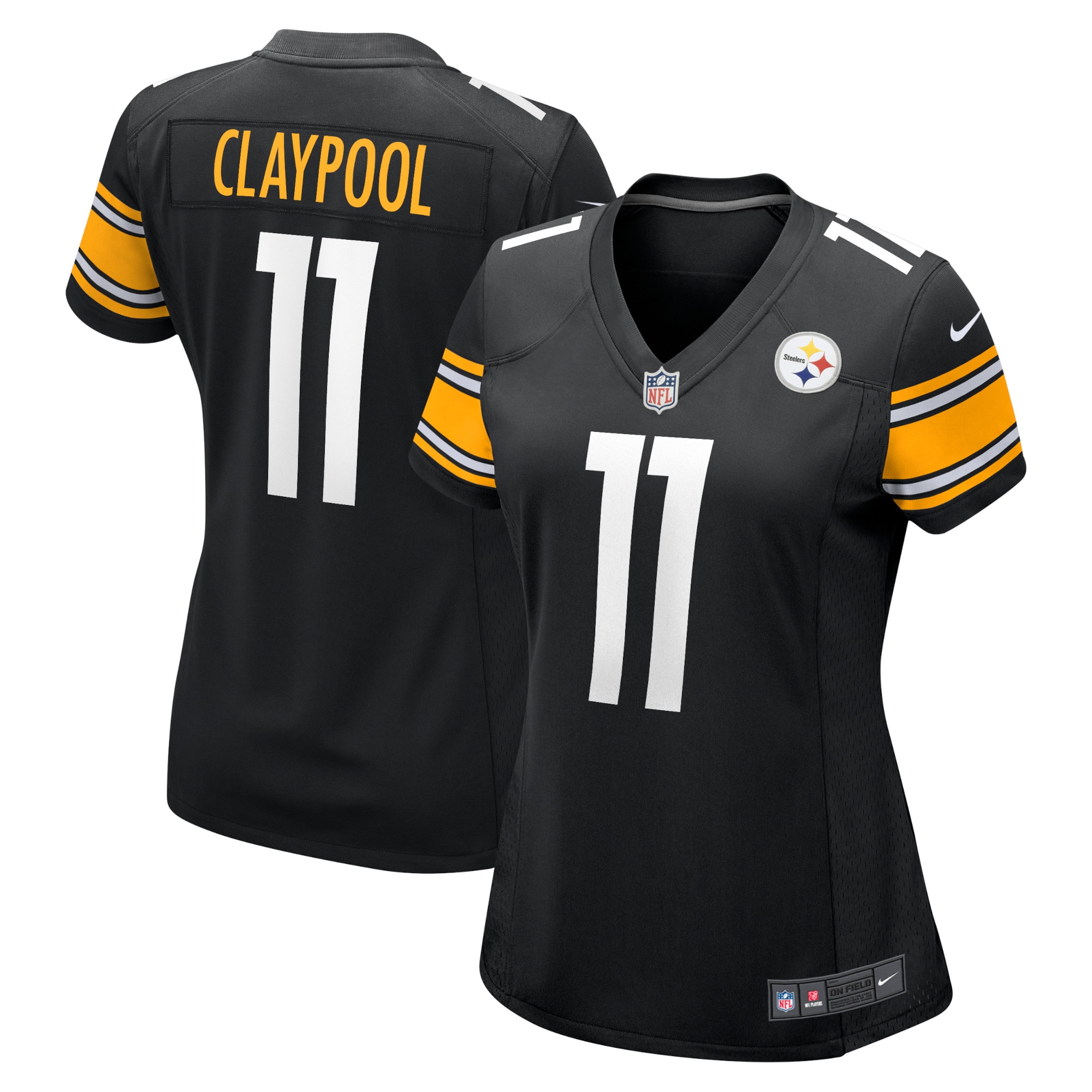 Chase Claypool Pittsburgh Steelers Women's Player Game Jersey – Black