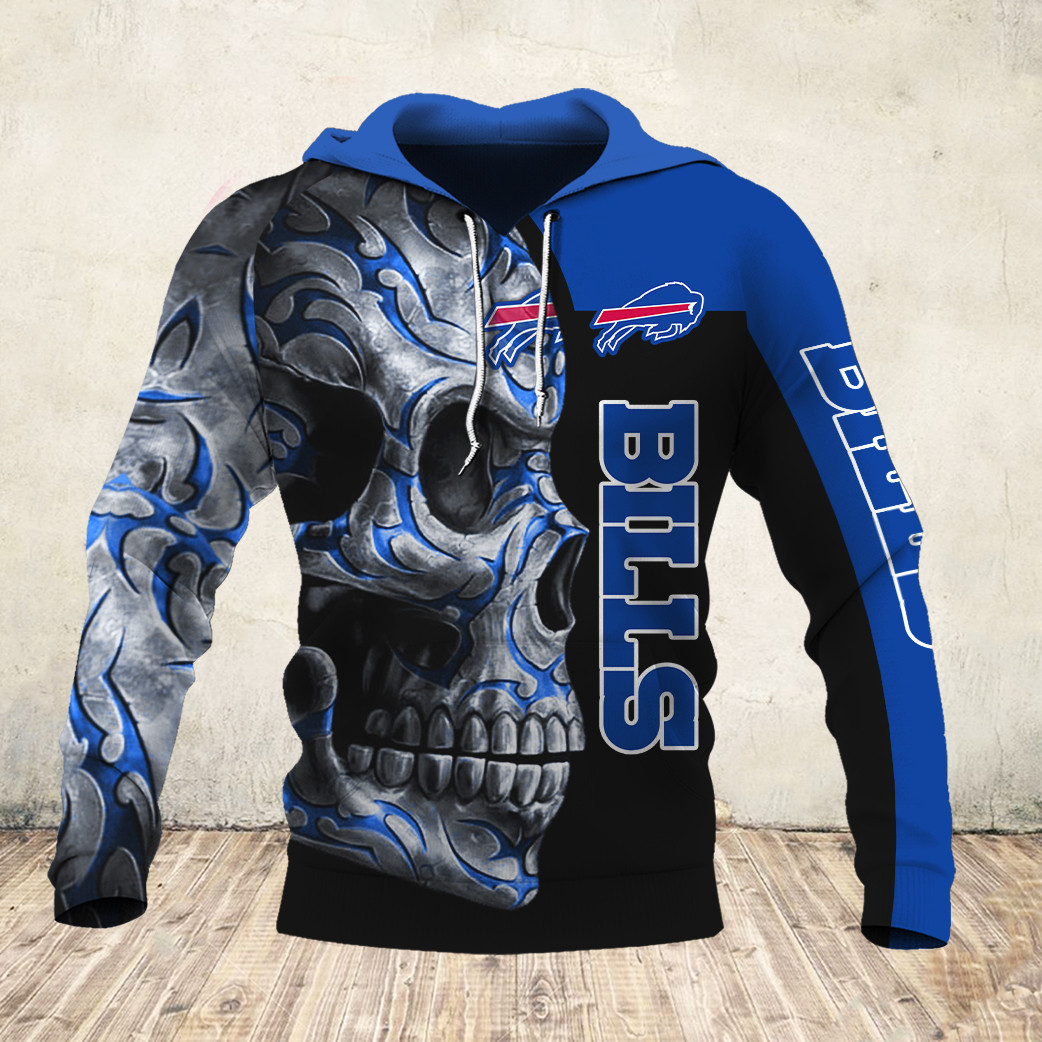 Buffalo Football Hoodie, Buffalo Football Skull Tattoo Hoodie, American Football Hoodie, Unisex, Hoodie, Zip Hoodie Shirtstore24H