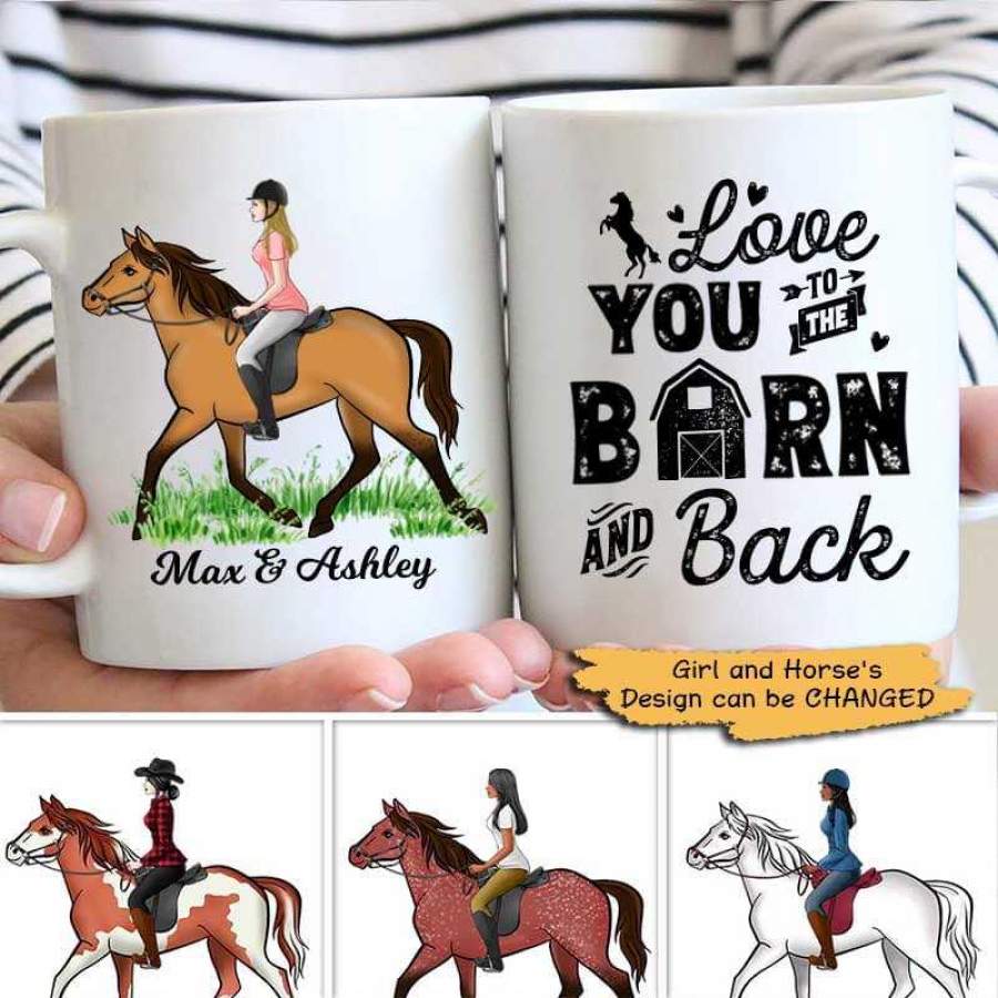 Horse Love You To The Barn And Back Personalized AOP Coffee Mug