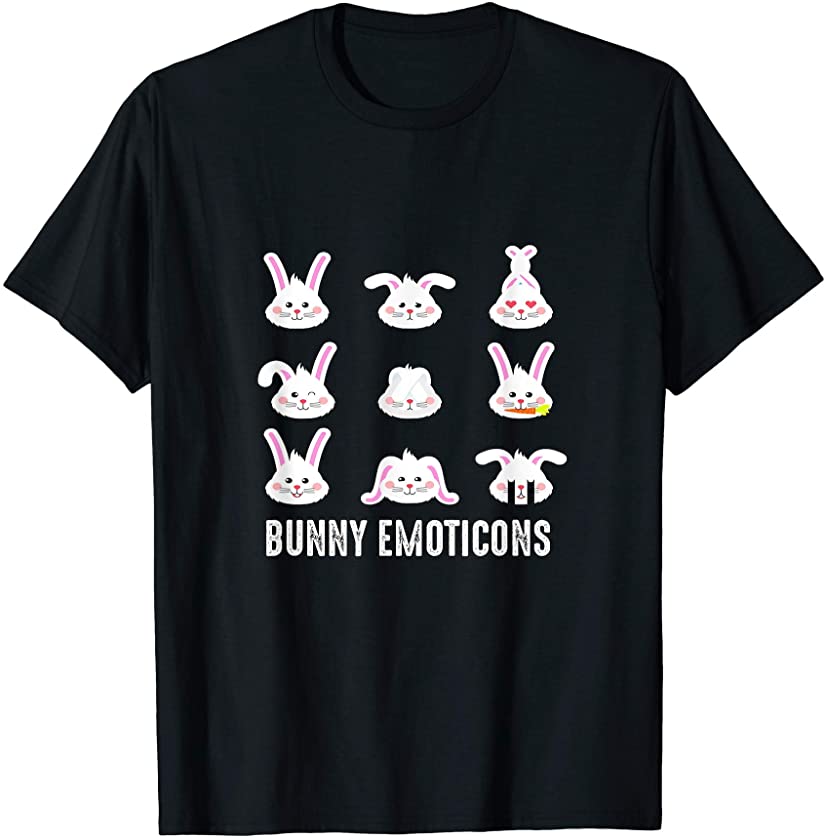 bunny emoticons, bunny text emoticons, easter bunny emoticon T-Shirt