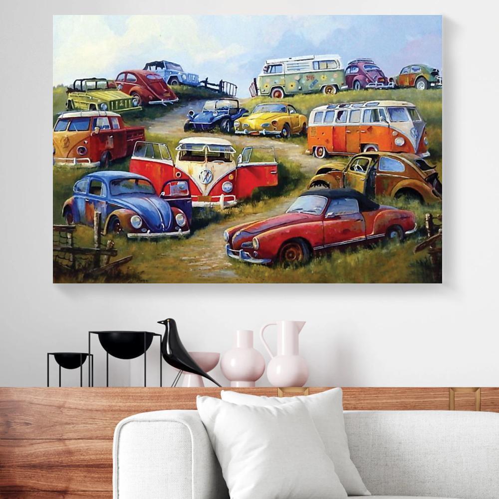 Canvas Painting Cars Horizontal Canvas Wall Art Elegant Living Room Bedroom Bathroom Home Decoration