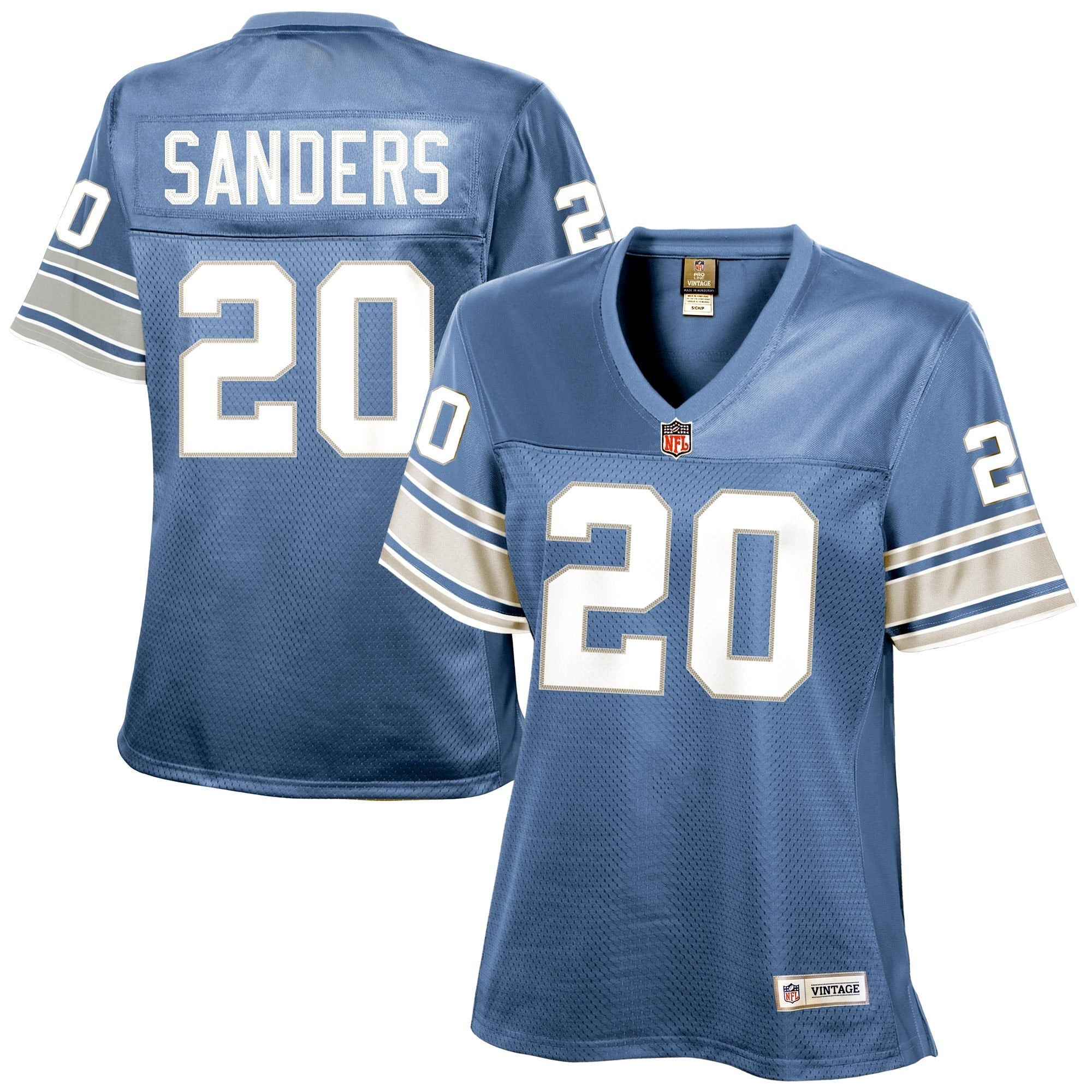 Barry Sanders Detroit Lions Womens Retired Player Jersey – Light Blue NFL