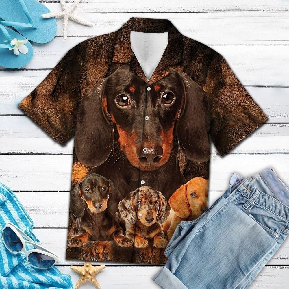 Awesome Dachshund Aloha Hawaiian Shirt Colorful Short Sleeve Summer Beach Casual Shirt For Men And Women