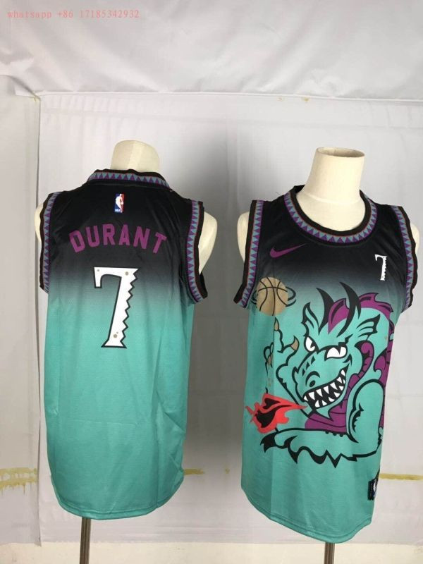 Brooklyn Nets Kevin Durant #7 2020 NBA New Arrival Black & Teal Jersey