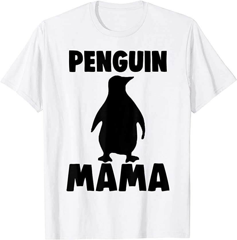 Penguin Mama Tee Shirt Men Funny Penguin Lover T-Shirt