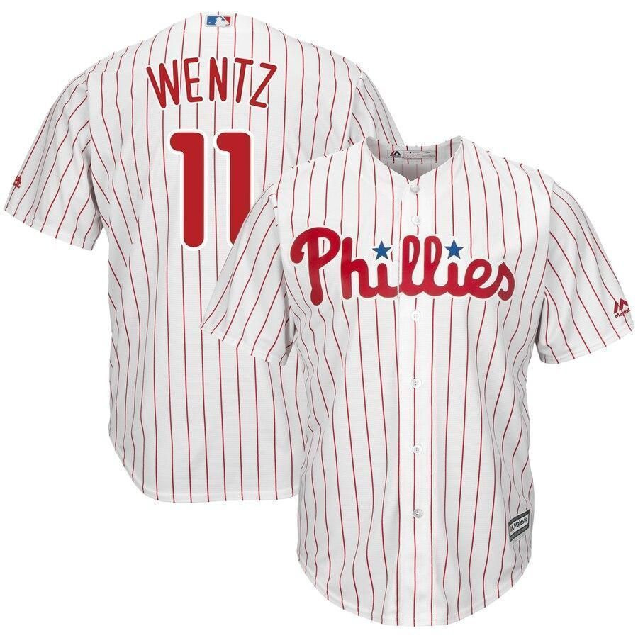 Carson Wentz Philadelphia Phillies X Crossover Cool Base Player Jersey – White