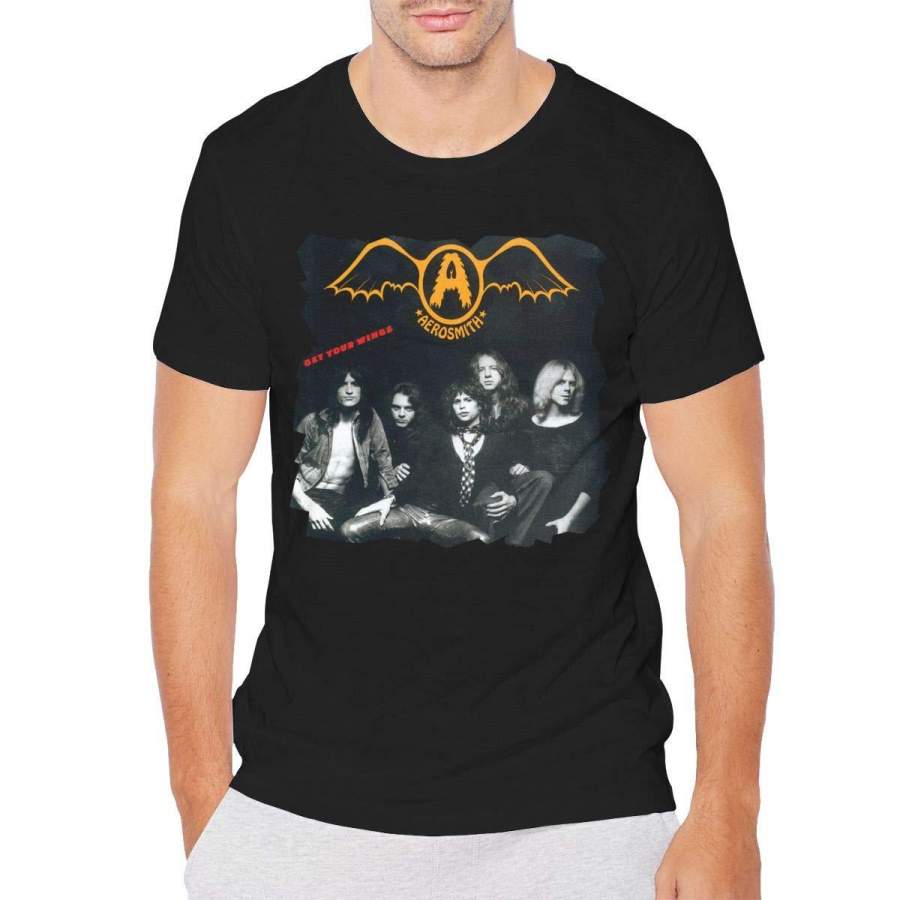 Yolo Aerosmith Get Your Wings Men’s Leisure T-Shirt Black