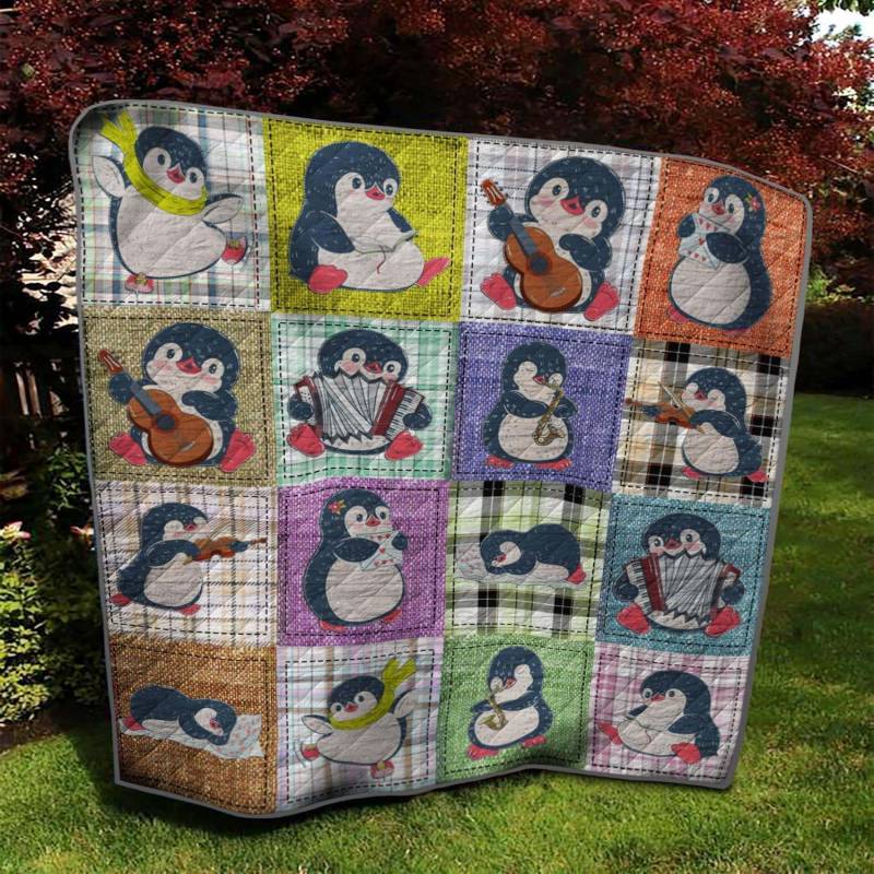 Penguin Penguin And Music WBM784 Awesome Quilt