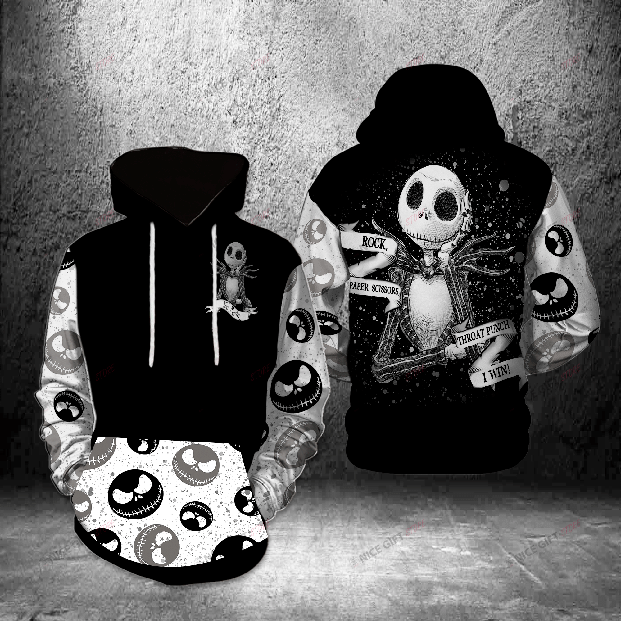 Rock, Paper, Scissors, Throat Punch, I Win! Hoodie 3D 3Ho-B1H6