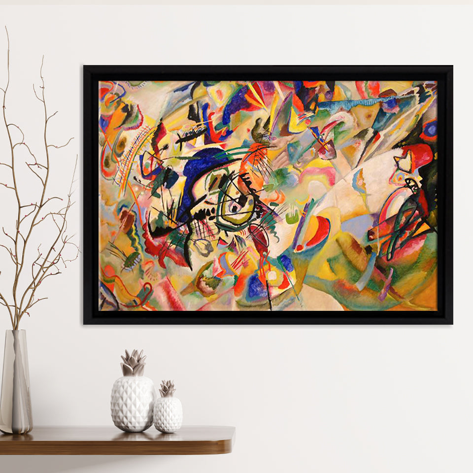 Composition Vii Framed Canvas Print – Canvas Painting, Canvas Art, Wall Art, Wall Decor
