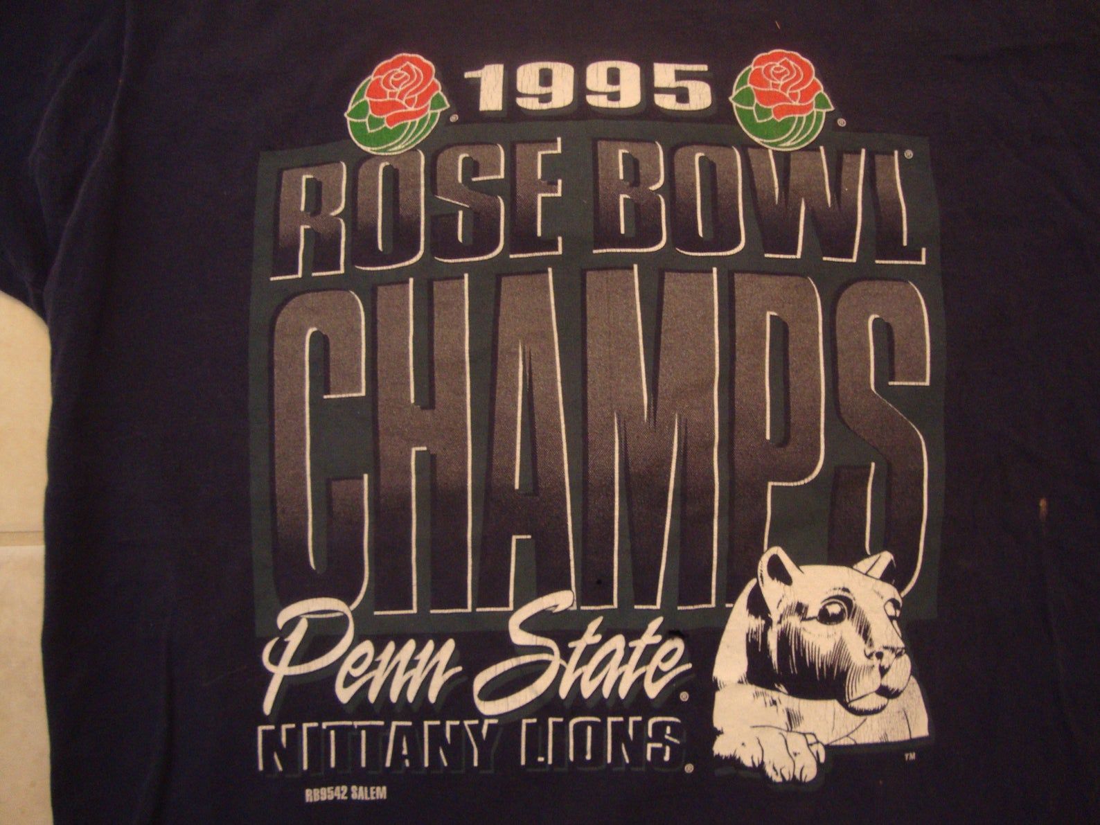 Vintage 90’s Penn State Nittany Lions Football Rose Bowl Champs 1995 T Shirt