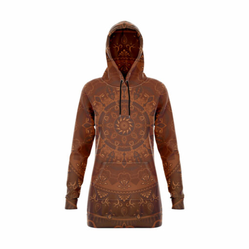 Big Elephants Mandala – Warm Hoodie Dress