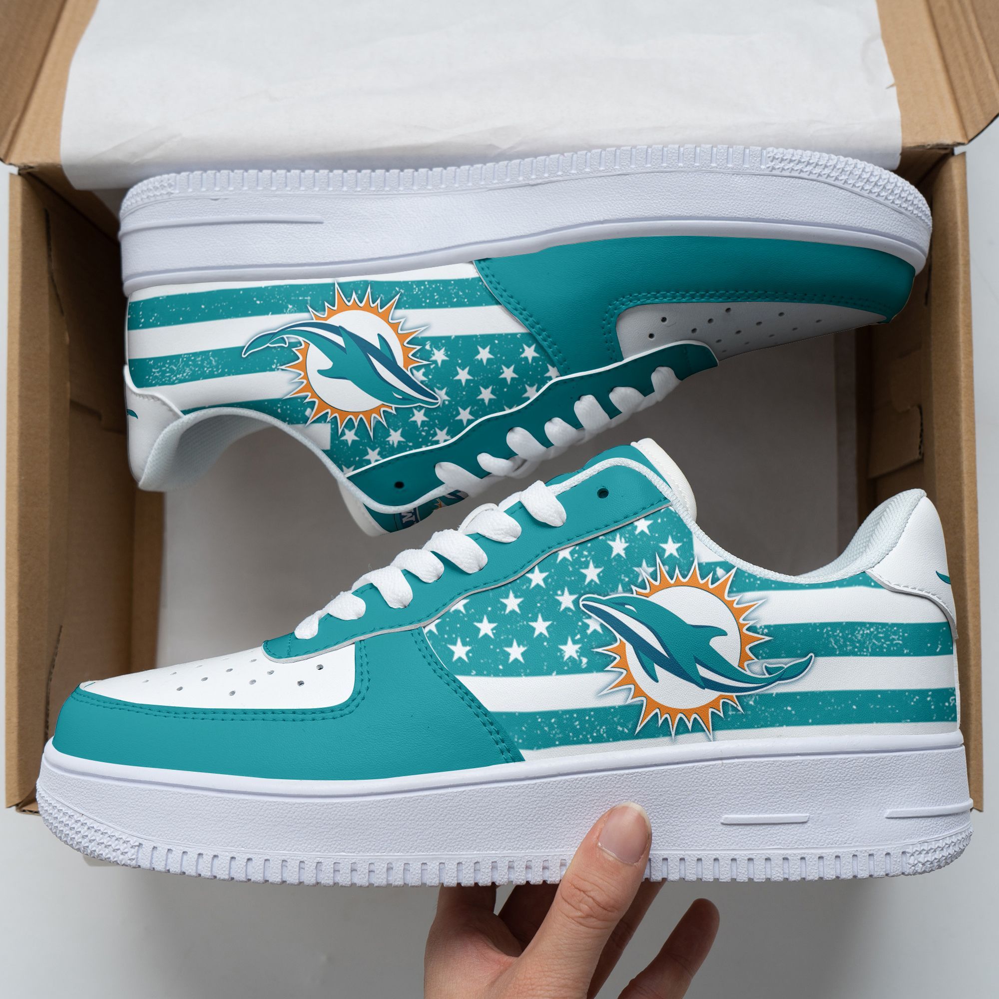 Miami Dolphins Af1 Shoes 217