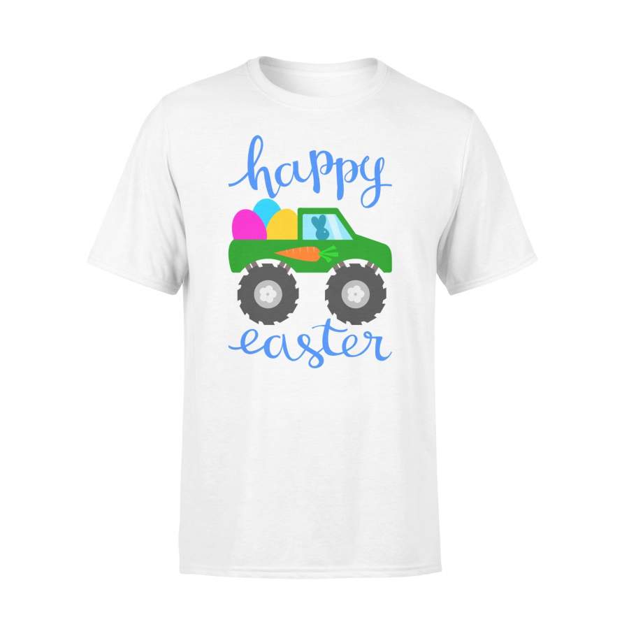 Kids Happy Easter Monster Truck And Easter Bunny T Shirt