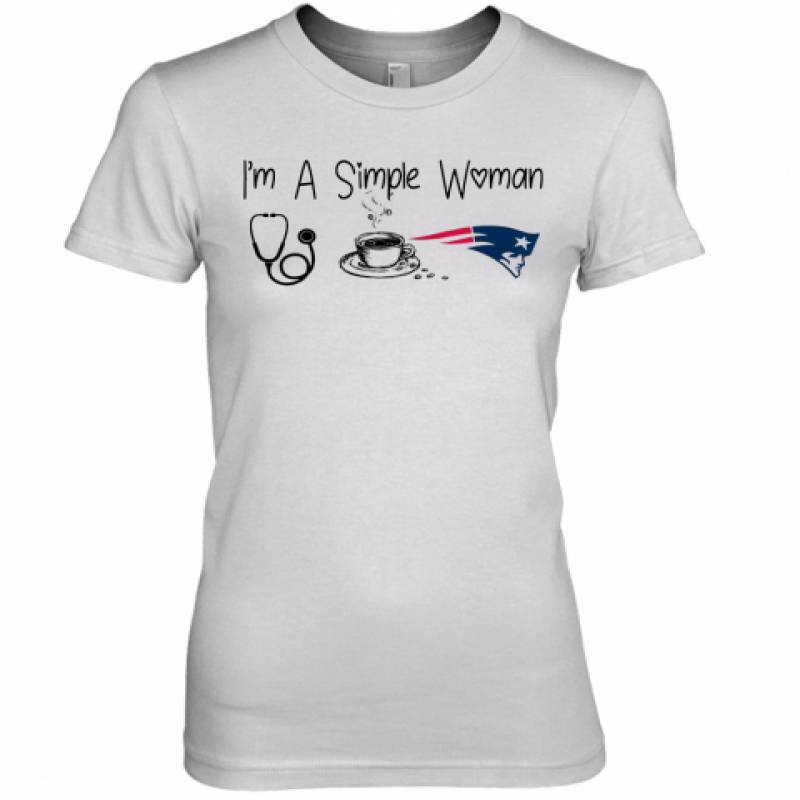 I'M A Simple Woman Nurse Coffee New England Patriots Premium Women's T-Shirt