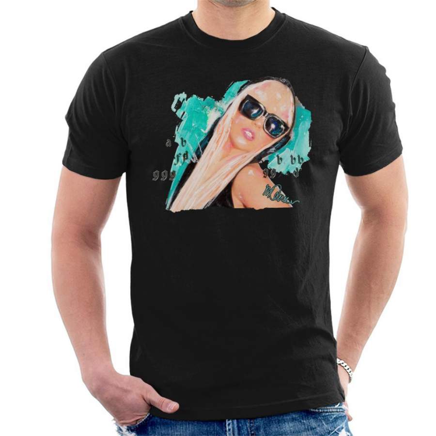 Sidney Maurer Original Portrait Of Lady Gaga Shades Men’s T-Shirt