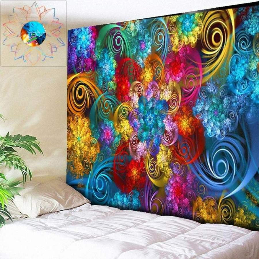 Abstract Nebula Decoracion Hippie Indian Mandala Tapestry Bohemian Wall Hanging Psychedelic Tapestries Rug for Wall Fabrics