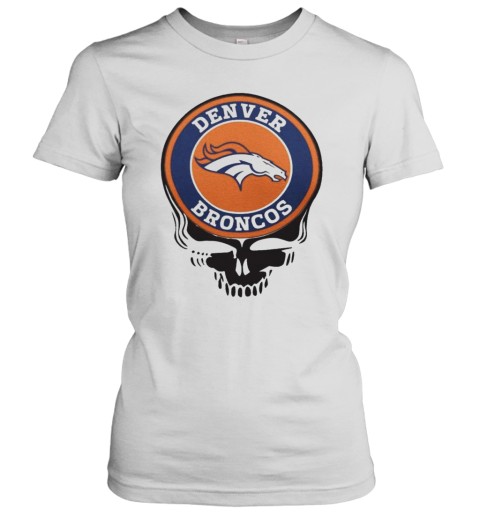 Denver Broncos Football Skull Women’S T-Shirt