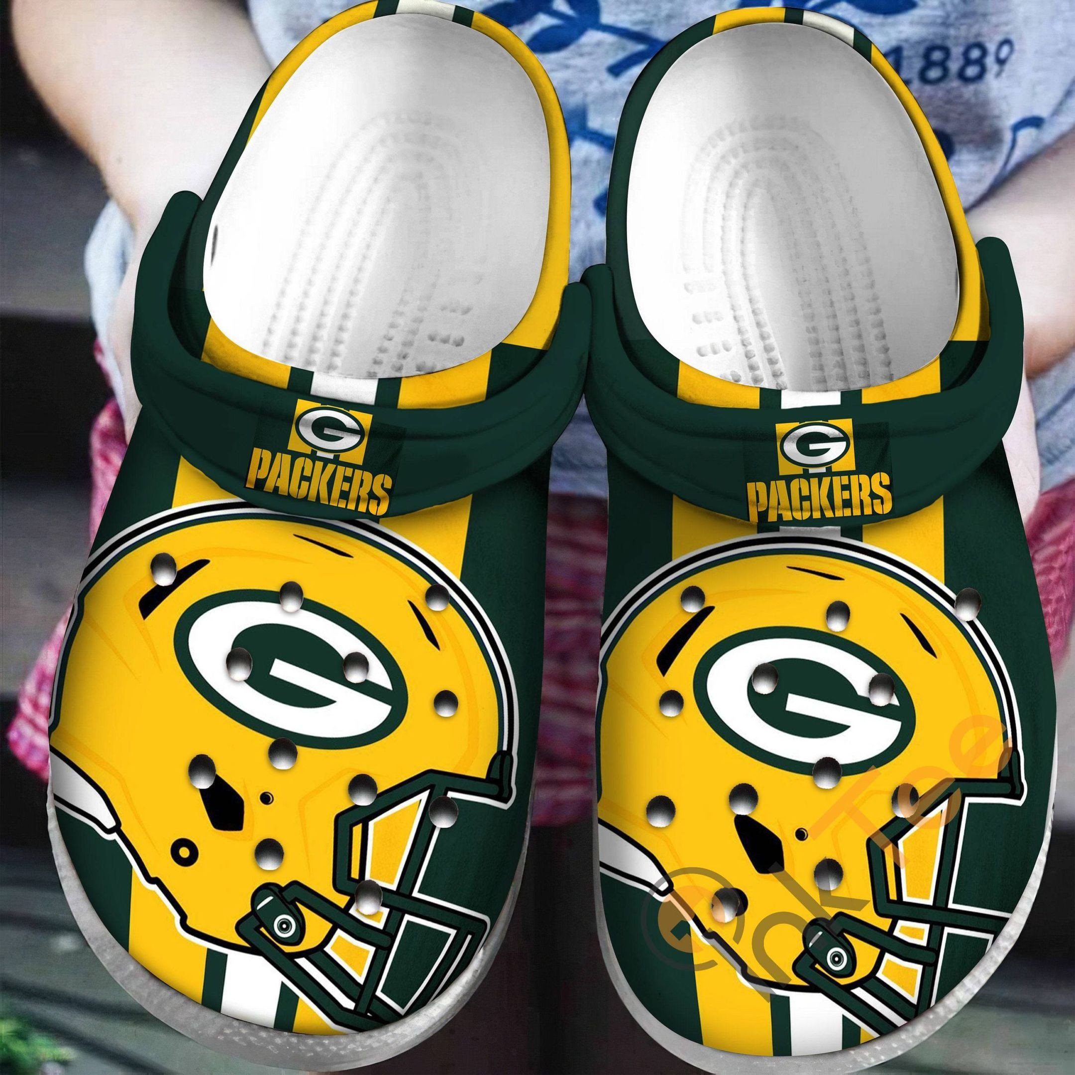 Packers Green Yellow Crocs Crocband Clog Comfortable Water Shoes ...