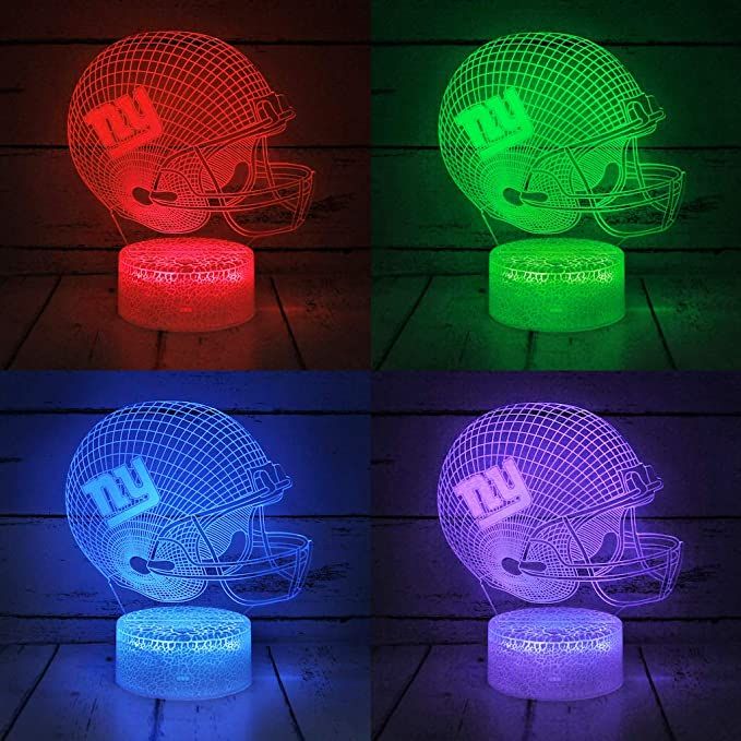 New York Giants 3D Night Light with 7 Colors and Touch Sensor