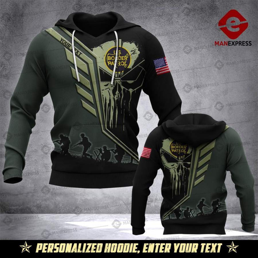 MPP CUSTOMIZE SOLDIER U.S BORDER PATROL 3D ALL OVER PRINTED HOODIE