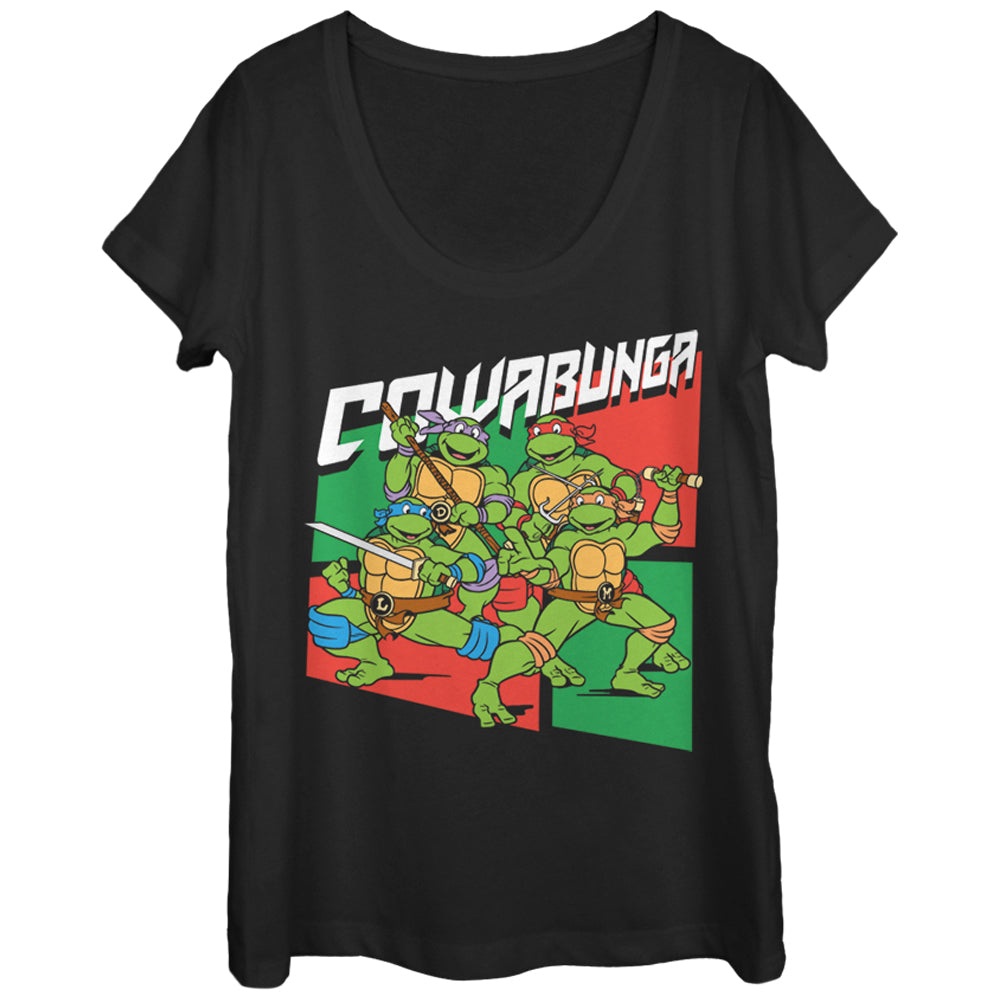 Teenage Mutant Ninja Turtles Women’S Cowabunga Heroes  Scoop Neck