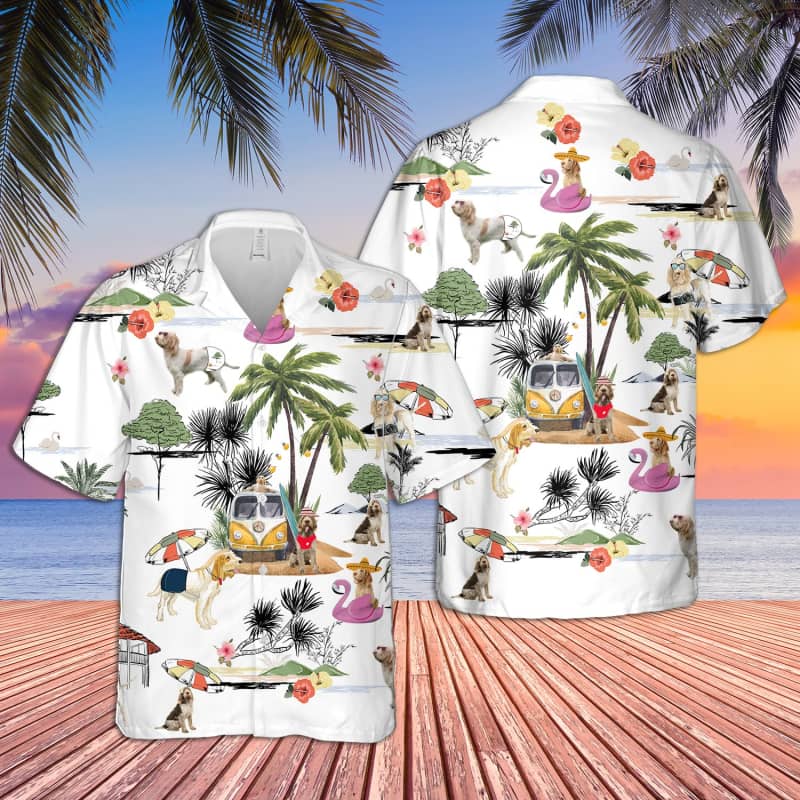 Unisex Spinone Italiano Beach Hawaiian Shirt