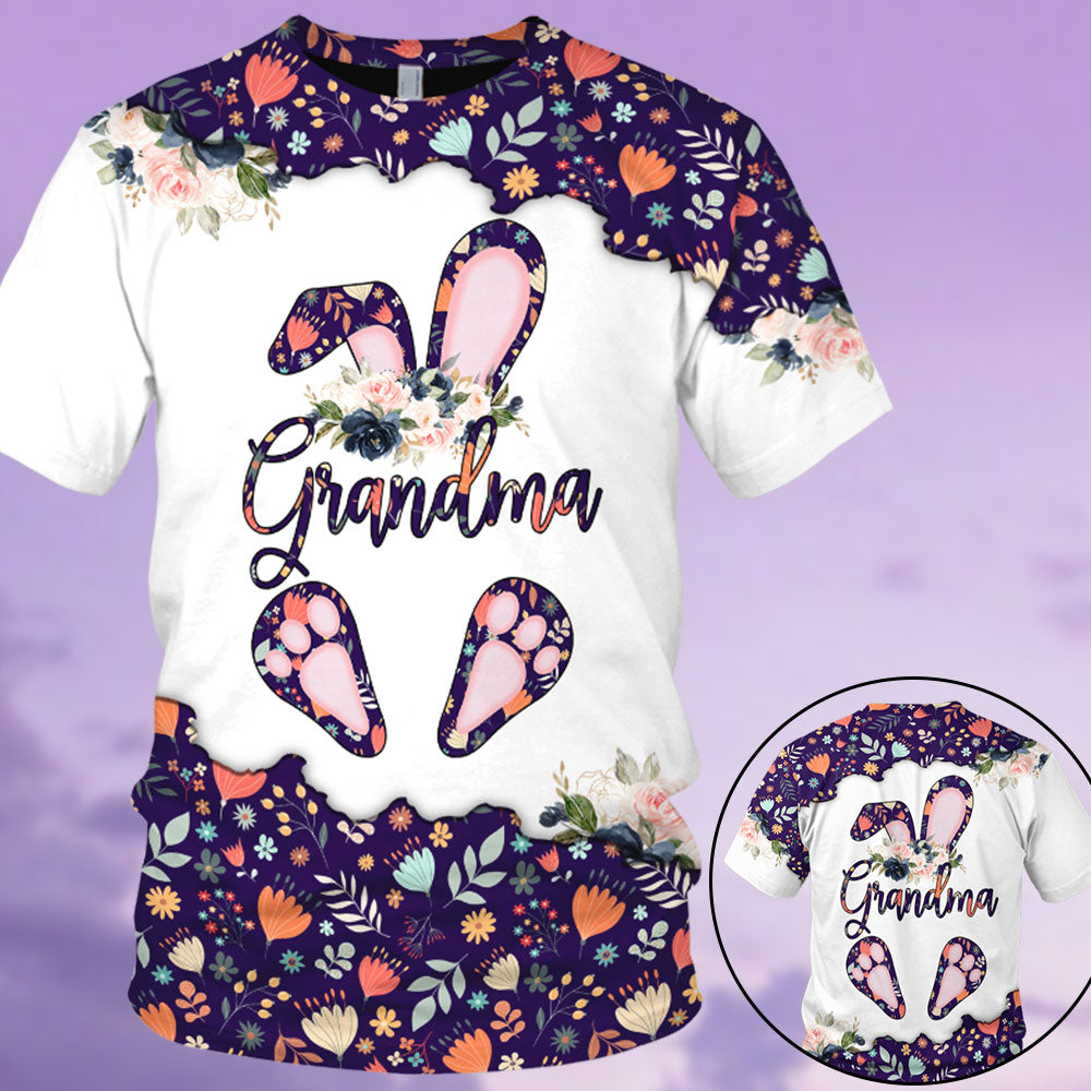 Personalized Bunny All Over Print Shirts Hoodie & Legging For Grandma, Easter Gift Hg98 Do99