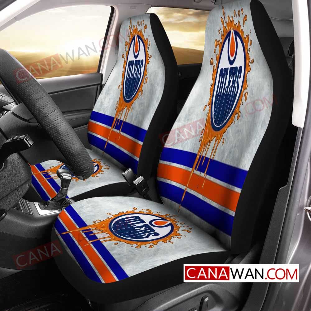 Edmonton Oilers Logo Art Style63 3D Customized Personalized Car Seat Cover