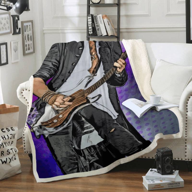 Aerosmith guitarist – Music Art For Fans Sherpa Fleece Blanket