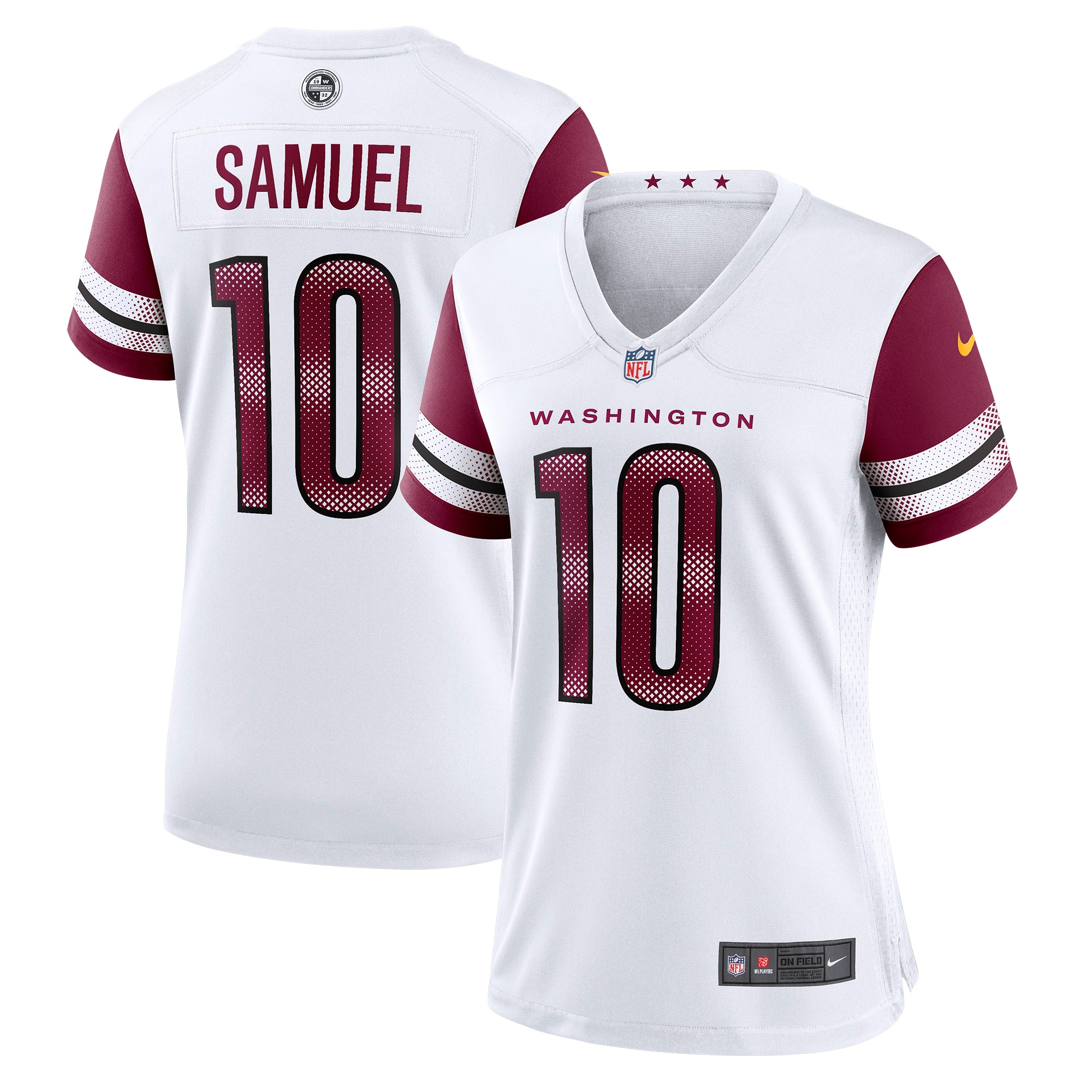 Women’s Washington Commanders Curtis Samuel White Away Game Player Jersey