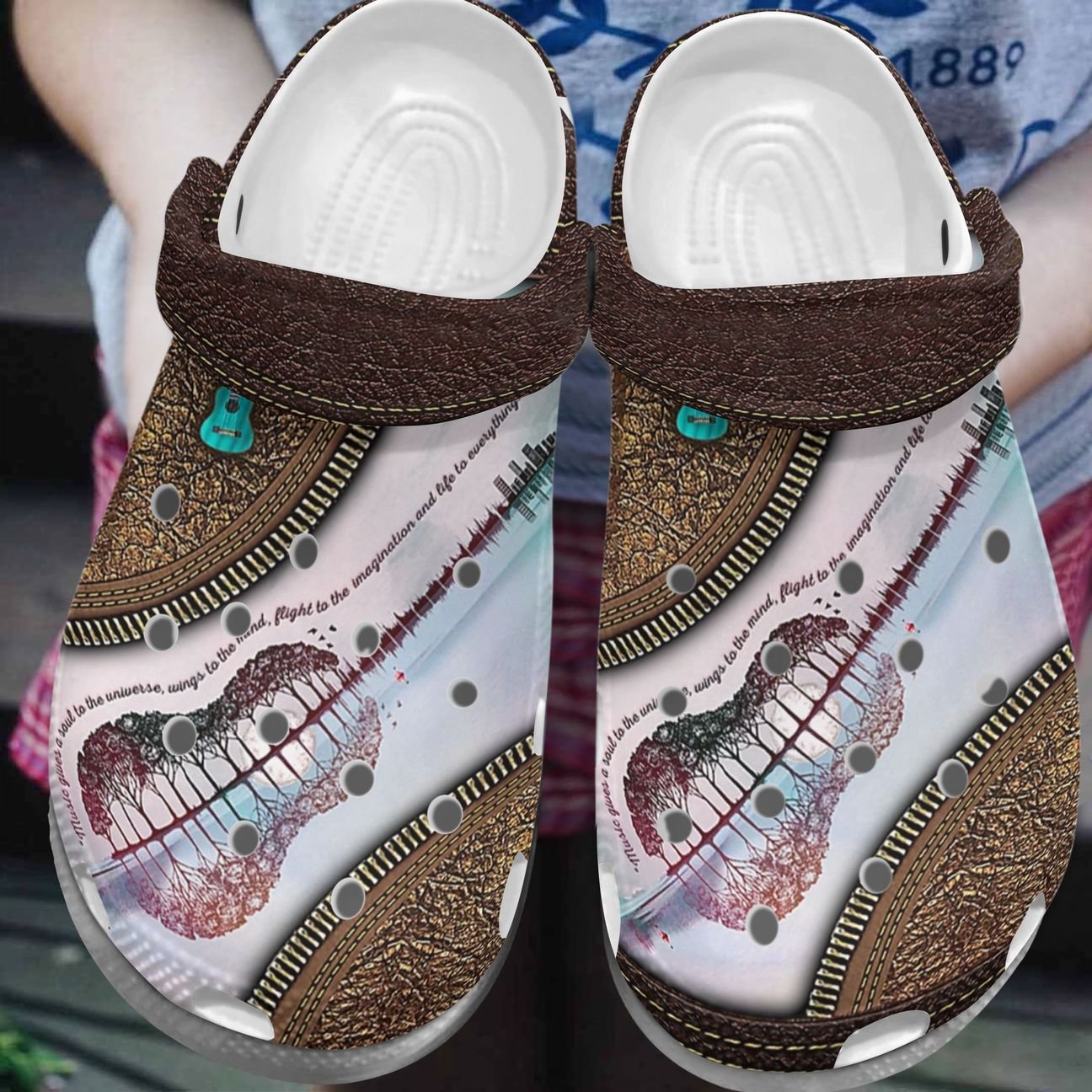 Guitar Personalize Clog, Custom Name, Text, Fashion Style For Women, Men, Kid, Print 3D Only You