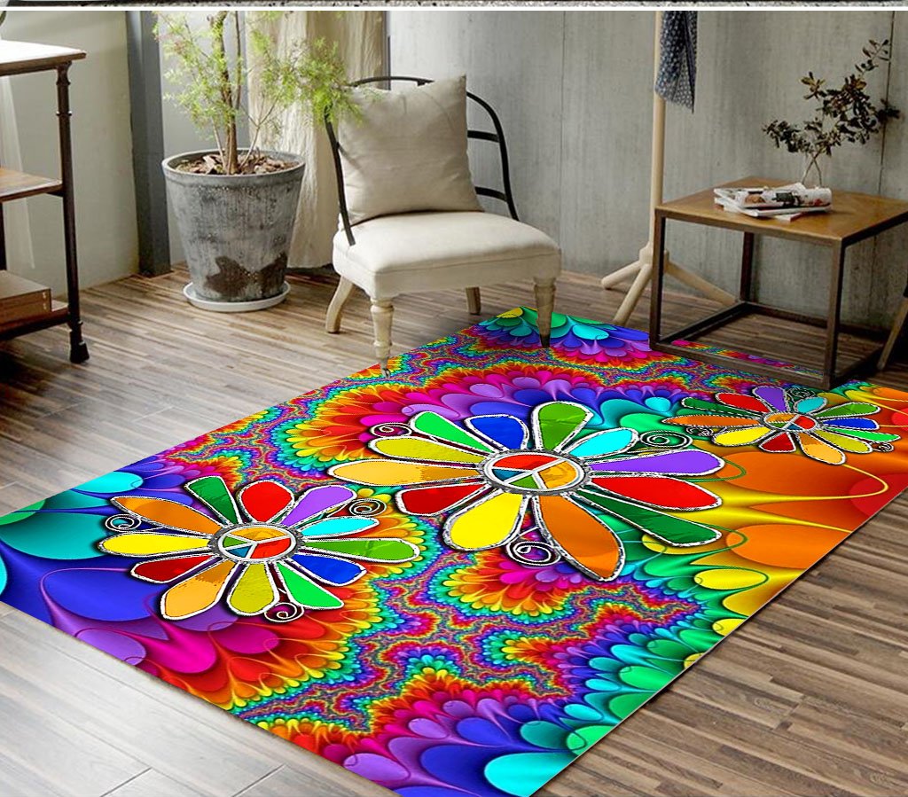 Hippie Flowers Rug Myclothywave Shop
