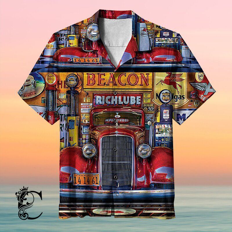 Amazing Vintage Car Store Unisex Hawaiian Shirts-New