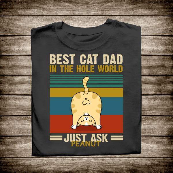 Personalized T-shirt Best Cat Dad In The Hole World  Father’s Day