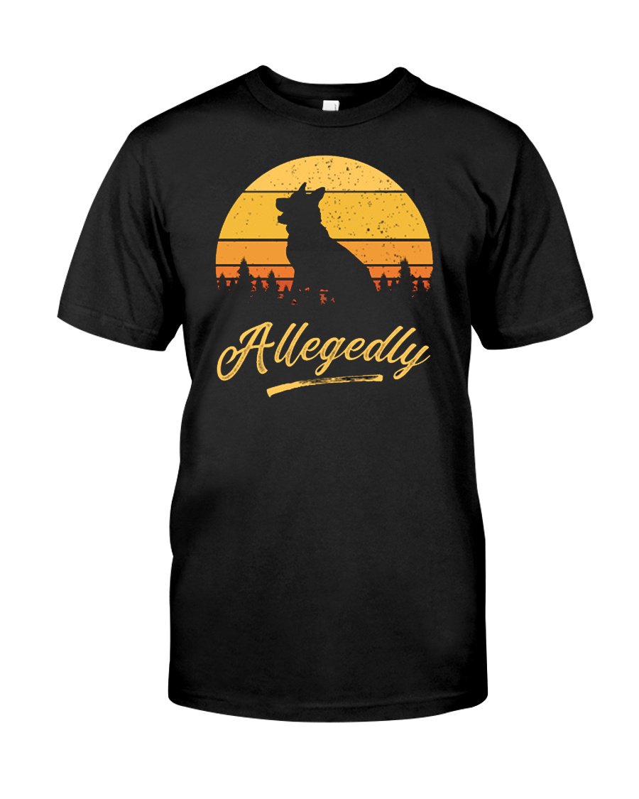 Allegedly German Shepherd K9 Unit Vintage Sunset Retro Distressed T-Shirt