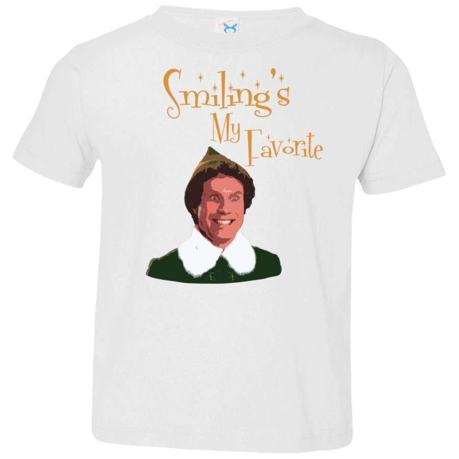 AGR Buddy The Elf – Smiling’s My Favorite Toddler Jersey T-Shirt