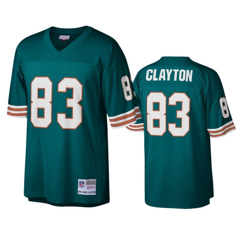 Miami Dolphins Mark Clayton Aqua Legacy Replica 3D Jersey