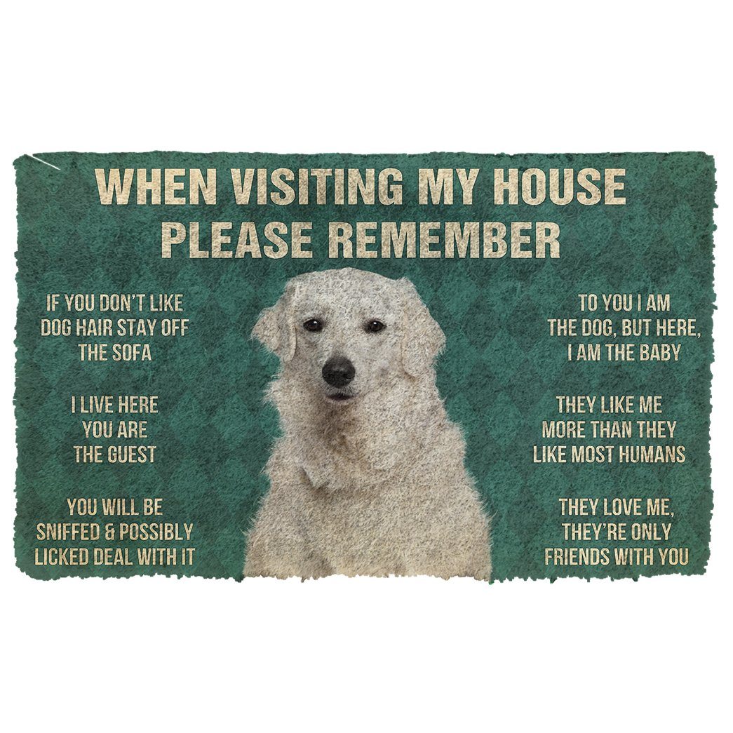 Gearhumans  GearHuman 3D Please Remember Kuvasz Dogs House Rules Doormat