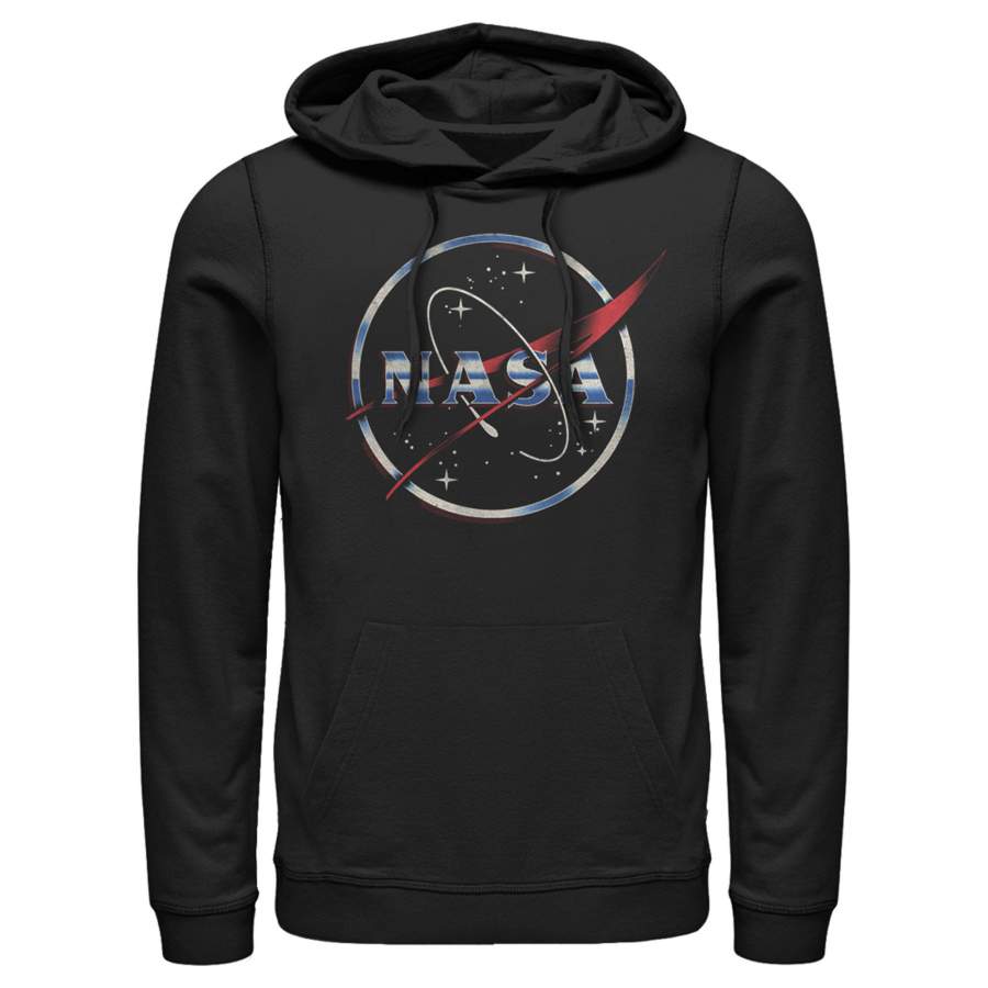 NASA Men’s 80s Space Station Logo  Lightweight Hoodie