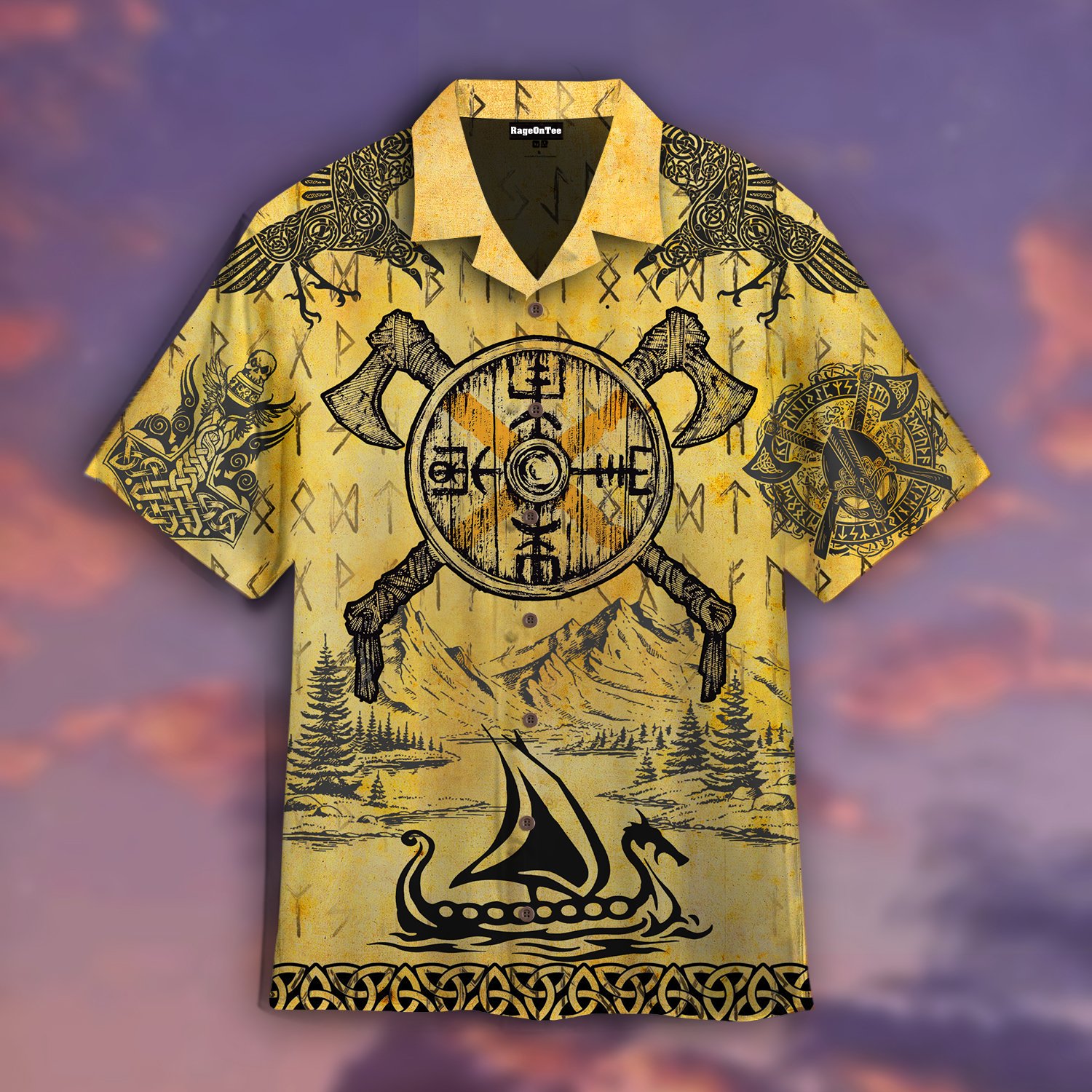 Viking Tatoo Thors Hammer Hawaiian Shirt | For Men & Women | Adult | Hw4774