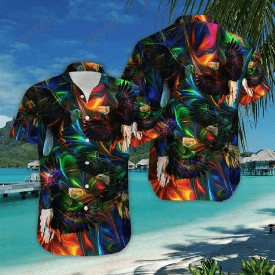 Eagle Rainbow Hawaii Aloha Shirts Ha110253