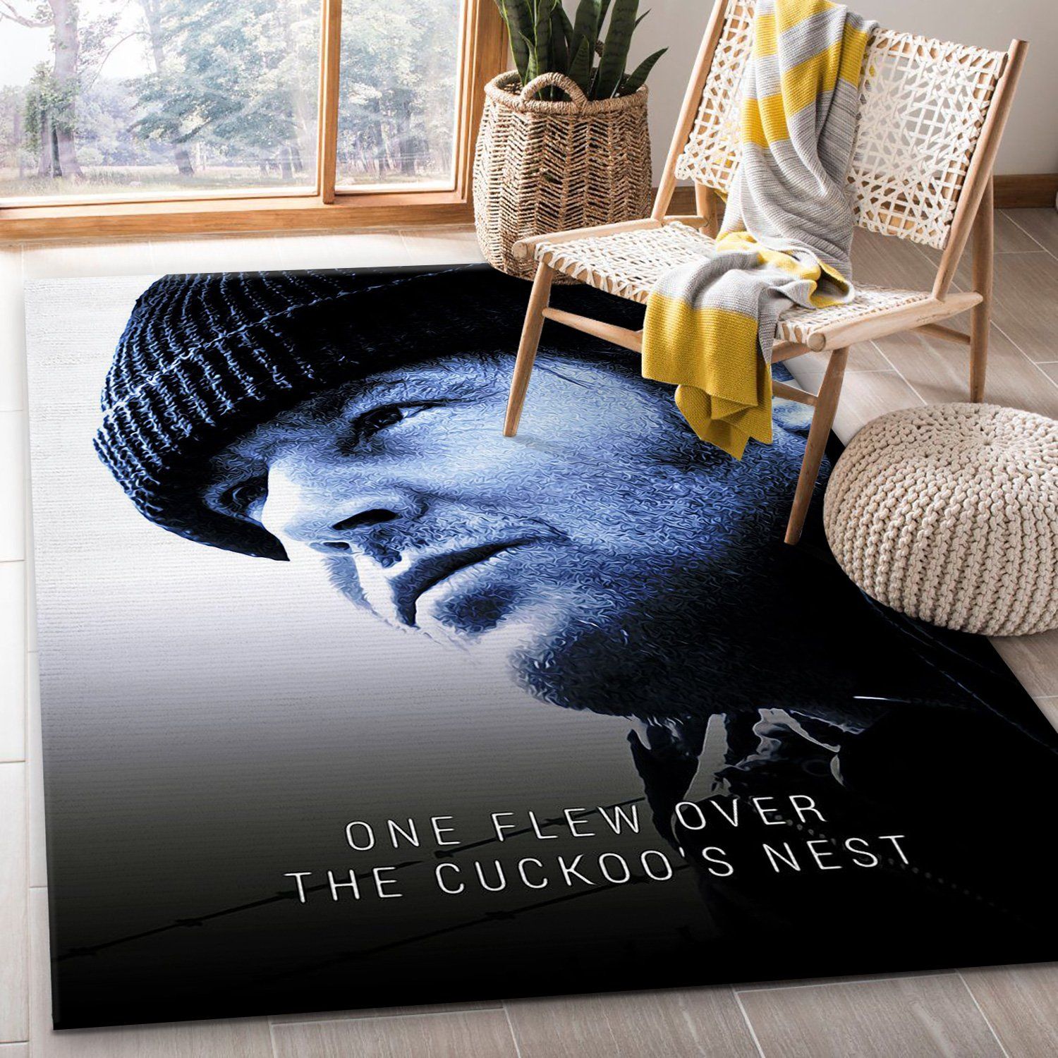 One Flew Rug Art Painting Movie Rugs Home US Decor